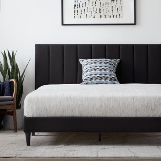 Malouf Lucid Upholstered Channel Tufted Platform Bed