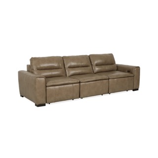 Flexsteel Graham River Leather Power Sliding Sectional