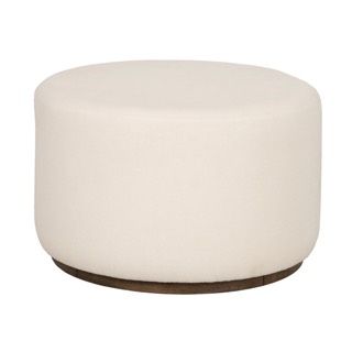Flexsteel Lyra Ivory Fabric Pouf Ottoman - For Coffe Table