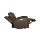 Flexsteel Henry Leather Power Swivel Gliding Recliner with Power Headrest, Lumbar, Heat & Massage Burnt Umber image 9